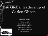 The global leadership of carlos ghosn